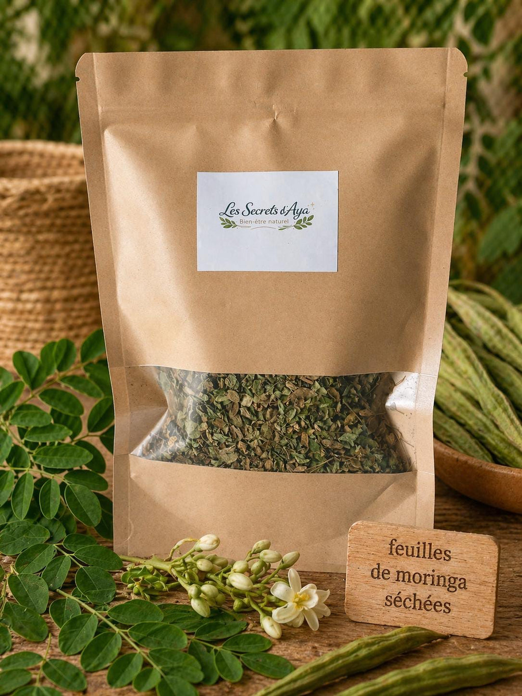 Moringa 100 % naturel – Feuilles et poudre
