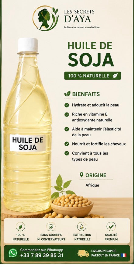 Huile de Soja naturelle | Les Secrets d'Aya